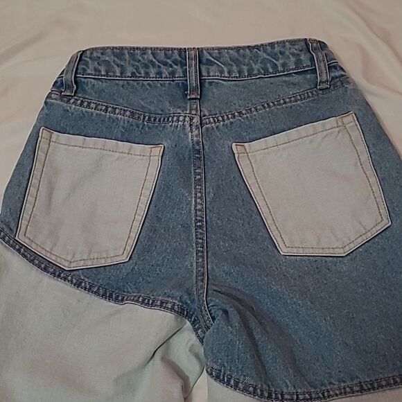 Patchwork high rise jeans size 24x29.5 90s women's retro relaxed straight leg - Picture 9 of 12